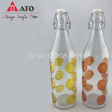 Anpassende Weinflaschenglasflasche mit Clip -Stoppern